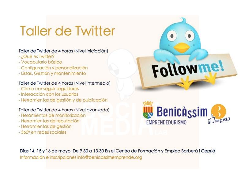 Taller de Twitter para emprendedores en Benicassim